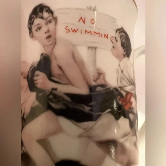The Saturday Evening Post | Norman Rockwell “No Swimming” cup. - Picture 8 of 9